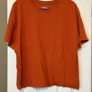 Time and Tru Orange Short Sleeve Tee
